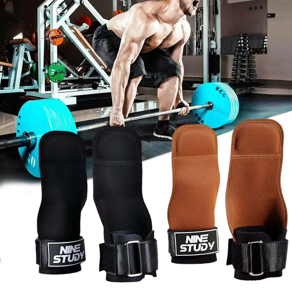 1 Pair Gym Gloves Weightlifting Workout Hand Palm Protector Gymnastics Hand Grips Pull Up Kettlebells Training Wrist Strap